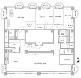 ドルフブルーメン 5階 間取り図