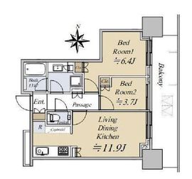 大崎ステーションレジデンス 18階 間取り図