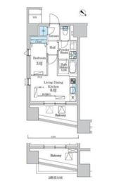 デュオフラッツ池尻大橋 702 間取り図