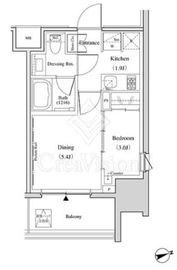 ザ・パークハビオ北千住 202 間取り図