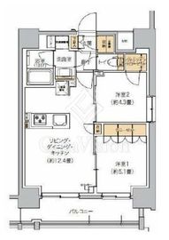 リビオメゾン芝浦 807 間取り図