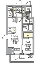 テラス北千住 206 間取り図