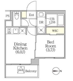 イプセ四谷テラス 204 間取り図