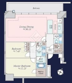 東京ガーデンテラス紀尾井町 住宅棟 9階 間取り図