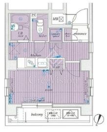 サンテミリオン飯田橋 3階 間取り図
