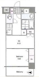 日神デュオステージ新宿外苑東通り 5階 間取り図