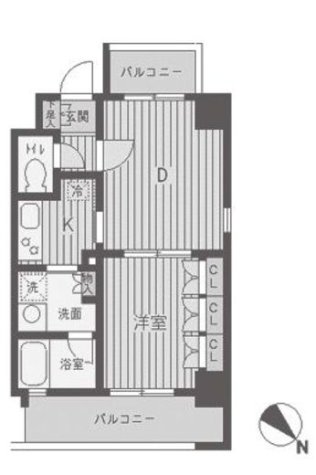 パークフラッツ渋谷代官山 806 間取り図