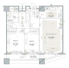 ファーストリアルタワー新宿 2704 間取り図