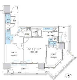 パークシティ柏の葉キャンパス ザ・ゲートタワー ウエスト 1510 間取り図