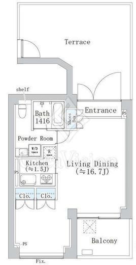 ラ・ペジブル 203 間取り図