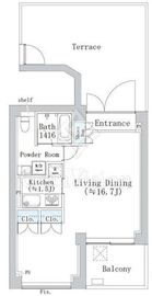ラ・ペジブル 203 間取り図