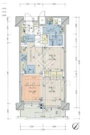 プレサンスロジェ横浜関内 8階 間取り図