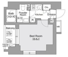 コンフォリア・リヴ森下MUTIO 604 間取り図