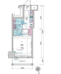 ジェノヴィア新宿御苑グリーンヴェール 7階 間取り図