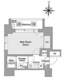 コンフォリア・リヴ森下MUTIO 502 間取り図