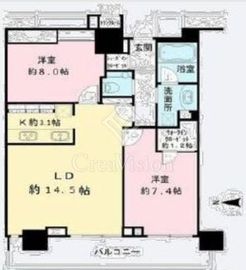 ザ・パークハウス晴海タワーズ クロノレジデンス 38階 間取り図