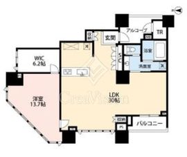 ドゥ・トゥール 19階 間取り図