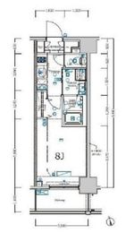 ジーベック両国 8階 間取り図