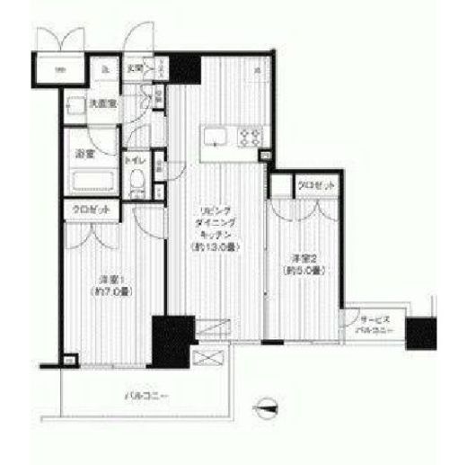 グランハイツ錦糸町 205 間取り図
