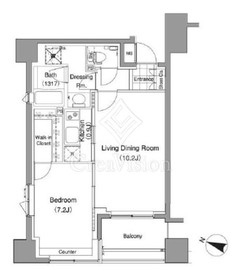 パークハビオ赤坂氷川町 703 間取り図