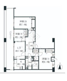 赤坂アパートメント 4階 間取り図