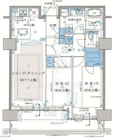 プラウドタワー芝浦 23階 間取り図