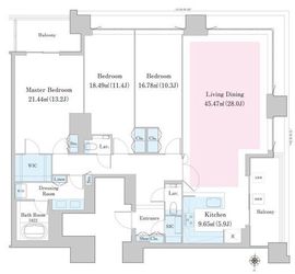 中野ステーションレジデンス 2405 間取り図