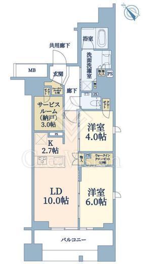 ジオ横浜大通り公園 7階 間取り図