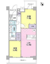 メルベイユヨコハマ 505 間取り図