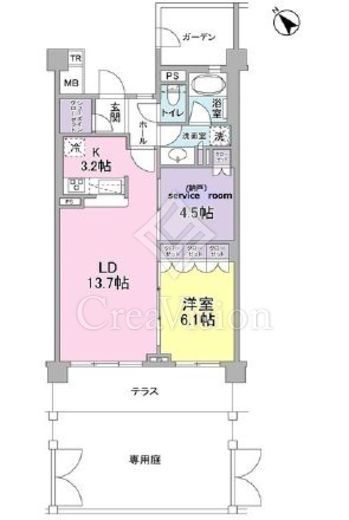 ブローテ大倉山 106 間取り図