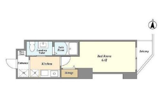 グリーンリーフ新綱島 411 間取り図