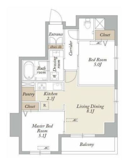 グランディアラフィーネ 506 間取り図