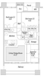 KDX志村坂上レジデンス 806 間取り図