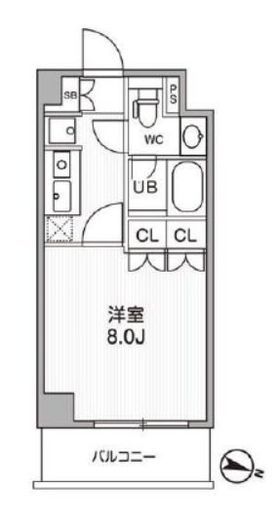 ディームス麻布狸穴町 102 間取り図