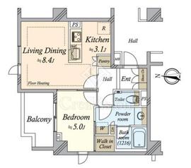 ブランズ神楽坂 3階 間取り図