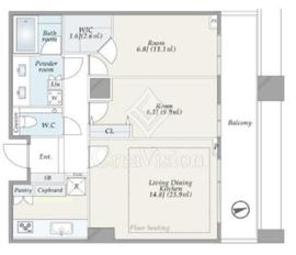 パークコート麻布十番ザタワー 29階 間取り図