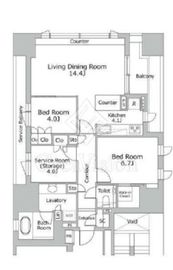 グランスイート千代田麹町 7階 間取り図