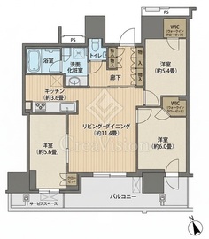 プラウドタワー小岩フロント 6階 間取り図