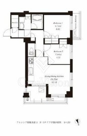 フレンシア田端道灌山 304 間取り図