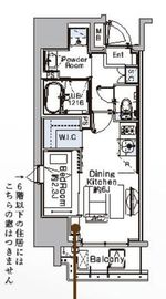 ベルファース蒲田West 801 間取り図