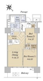 シティハウス巣鴨 4階 間取り図