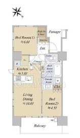 シティハウス巣鴨 4階 間取り図