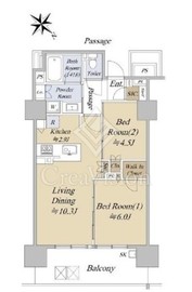 シティハウス巣鴨 7階 間取り図