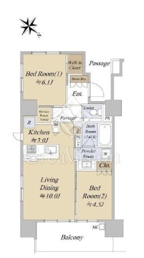 シティハウス巣鴨 11階 間取り図