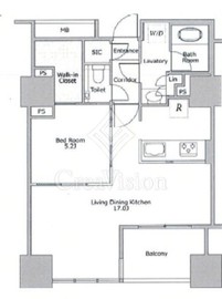 ローレルタワールネ浜松町 8階 間取り図
