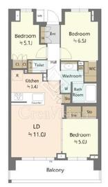 パークナード目黒カレン 2階 間取り図