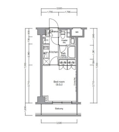 ディームス麻布狸穴町 202 間取り図