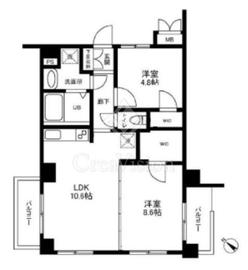 マイキャッスル中目黒2 2階 間取り図