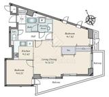 セザールスカイリバー 2階 間取り図