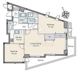 セザールスカイリバー 2階 間取り図